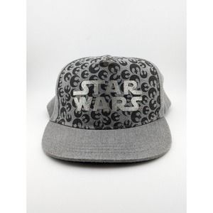 Star Wars Cap Hat Visor Art Ball Rebel Alliance Logo Snapback Adjustable‎ Gray